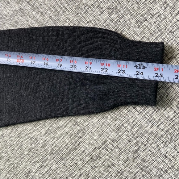 Bachrach Color block Knit Sweater Mens Sz Lg Grey Black Blue Red Wool Made Italy - Picture 7 of 9